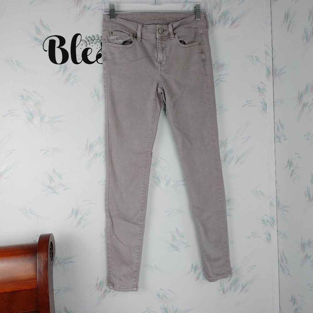 American Eagle Super Stretch Jeggings Lavender 2